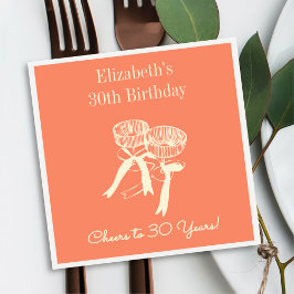 Servilleta De Papel Naranja moderno vitorea a Napkin de Cumpleaños de 