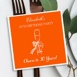 Servilleta De Papel Naranja moderno vitorea a Napkin de Cumpleaños de 