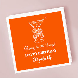 Servilleta De Papel Naranja moderno vitorea a Napkin de Cumpleaños de 