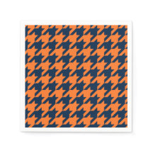 Naranja/Navy Houndstoth
