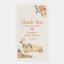 Naranja Pequeño Cutie Baby Shower Gold Purpurina