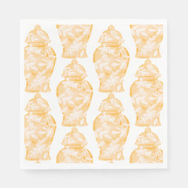 Servilleta De Papel Naranja perrito ginger jar Acción de Gracias