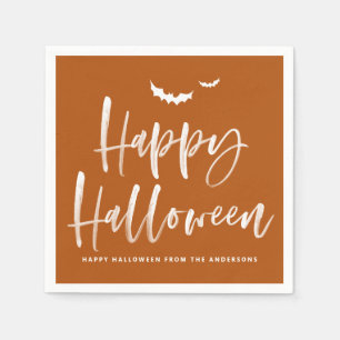 Servilleta De Papel Naranja quemado de papel de pincel de Halloween fe