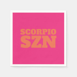 Servilleta De Papel Naranja Rosado Scorpio SZN Guay