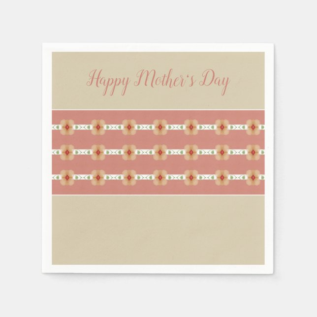 Servilleta De Papel Naranja Rosy Pink Taupe Elegant (Anverso)