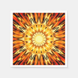 Servilleta De Papel Naranja Sunburst Paper Napkin