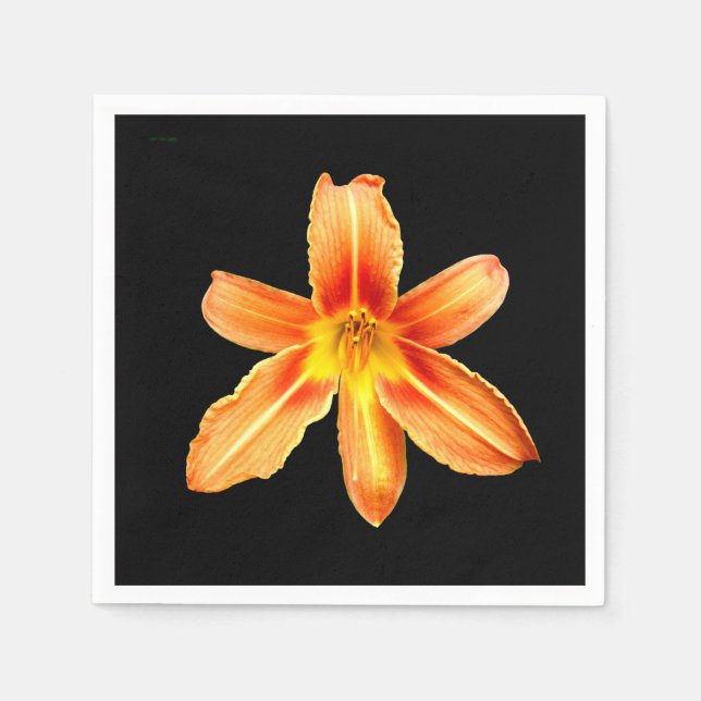 Servilleta De Papel Naranja Tiger Lily Paper Napkins (Anverso)