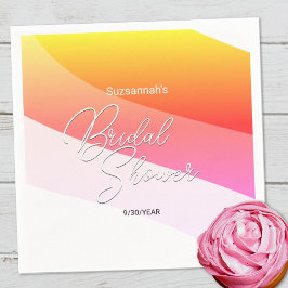 Servilleta De Papel Naranja Tropical Sombras rosadas Flujos horizontal