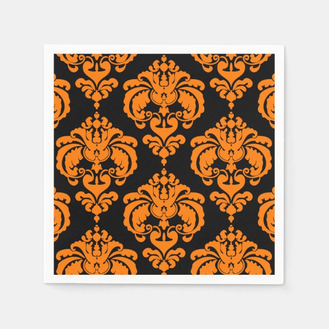 Servilleta De Papel Naranja y Fiesta de eventos de bodas de malla de D (Anverso)