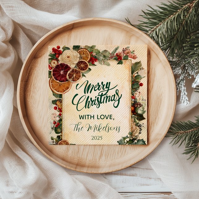 Servilleta De Papel Naranja y Navidades de frutas secos y rusos (Subido por el creador)