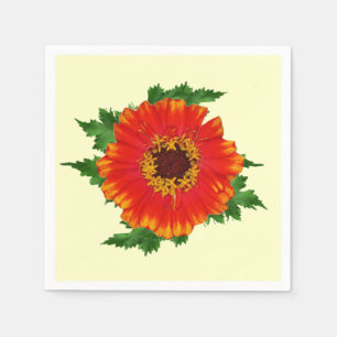 Servilleta De Papel Naranja Zinnia