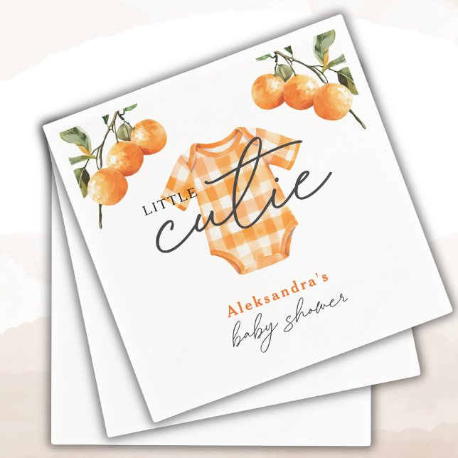 Servilleta De Papel Naranjas de verano burlón traje de cuerpo Baby Sho (Subido por el creador)