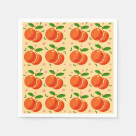 Servilleta De Papel Naranjas y flores