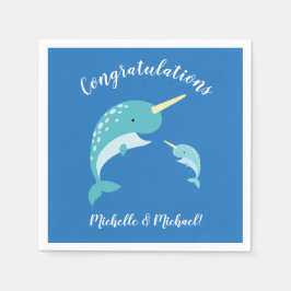 Servilleta De Papel Narwhal Baby Shower