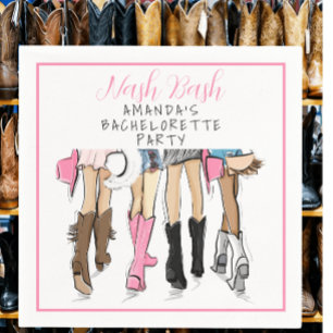 Servilleta De Papel Nashville Bachelorette Hand Drawn Fashion