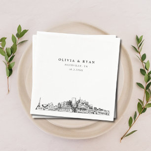 Servilleta De Papel Nashville Boda Paper Cocktail Napkin
