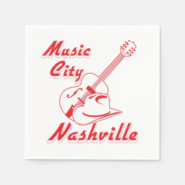 Servilleta De Papel Nashville. Ciudad de la música (Anverso)