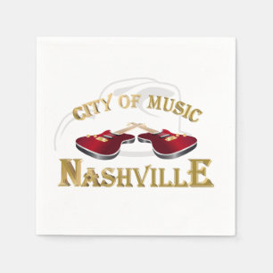 Servilleta De Papel Nashville. Ciudad de la música