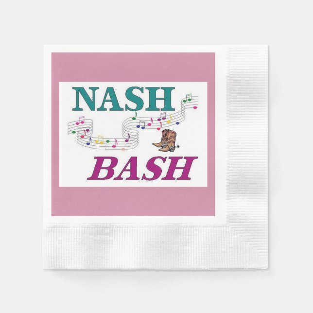 Servilleta De Papel Nashville Nash Bash Music (Anverso)