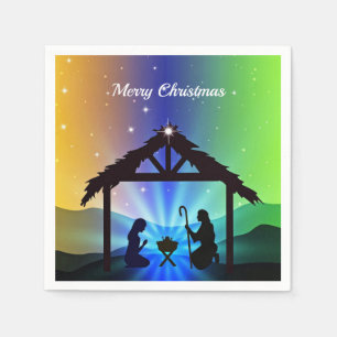 Servilleta De Papel Nativity Manger Navidades Gráfico