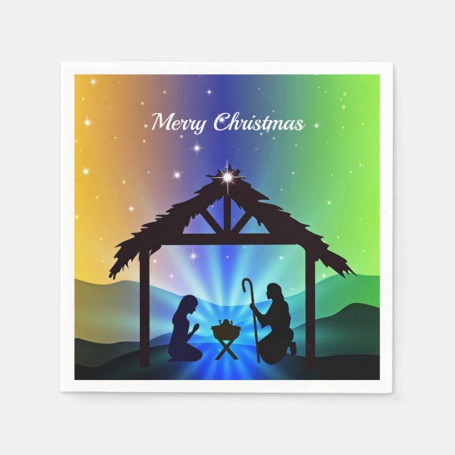 Servilleta De Papel Nativity Manger Navidades Gráfico (Anverso)