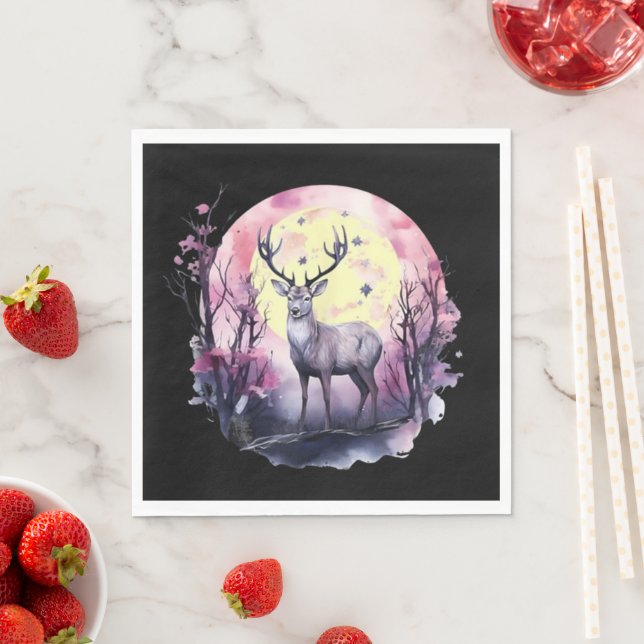 Servilleta De Papel Naturaleza de la fauna y flora de ciervos Impresió (In situ)