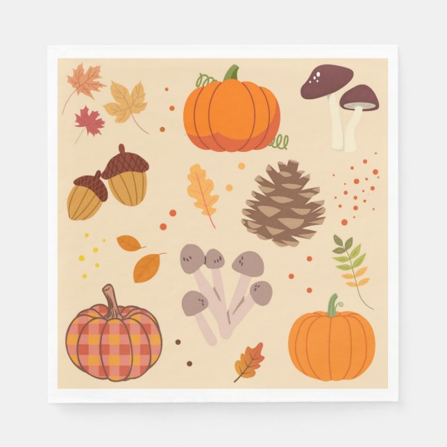 Servilleta De Papel Naturaleza de otoño (Anverso)