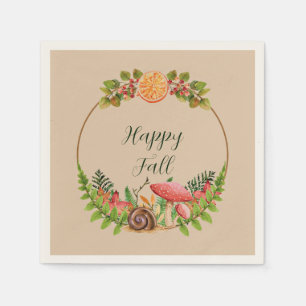 Servilleta De Papel Naturaleza de otoño con texto personalizable