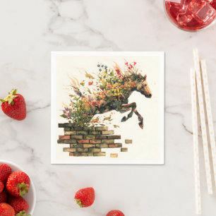 Servilleta De Papel Naturaleza Salto de Caballos Botánicos Florales