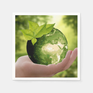 Servilleta De Papel Naturaleza, Tierra, imagen de sostenibilidad