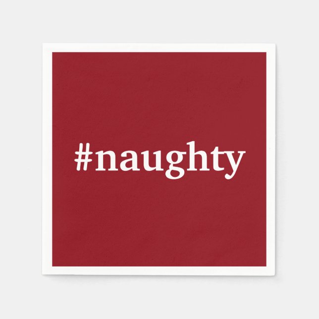 Servilleta De Papel Naughty Nice Navidades Cocktail Pary Napkin (Anverso)