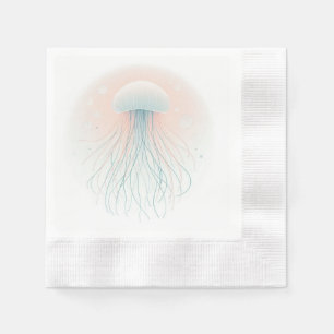 Servilleta De Papel náutica/playa/medusas costeras