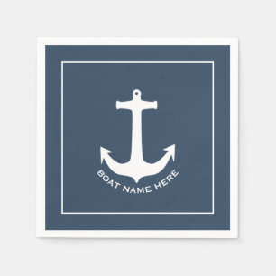 Servilleta De Papel Nautical Anchor Bote Nombre Napkins
