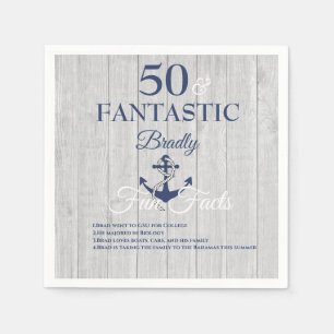 Servilleta De Papel Nautical Birthday Party Navy los datos de la diver