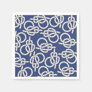 Servilleta De Papel Nautical Blue Knots