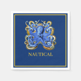 Servilleta De Papel Nautical Bote Octopus Personal Marine