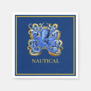 Servilleta De Papel Nautical Bote Octopus Personal Marine