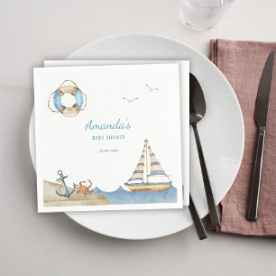 Servilleta De Papel Nautical Boy Baby Shower
