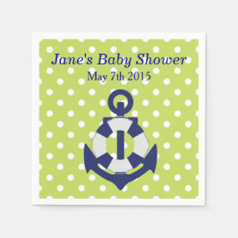 Servilleta De Papel Nautical Themed Boy Baby Shower Napkins