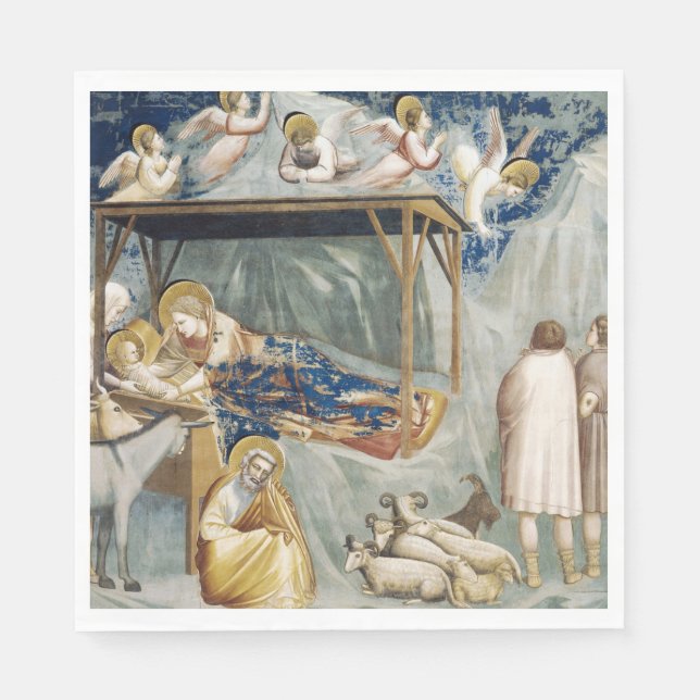 Servilleta De Papel Navegación (nacimiento de Jesucristo) (por Giotto) (Anverso)