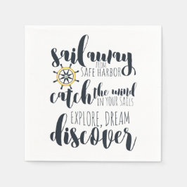 Servilleta De Papel Navegar lejos del puerto seguro | náutica