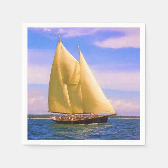 Servilleta De Papel Navegar Por El Sonido (Anverso)