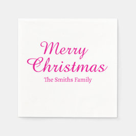 Servilleta De Papel Navidad Alegre Personalizada con Nombre Moderno 