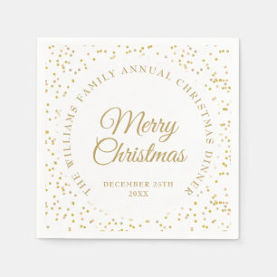 Servilleta De Papel Navidad Alegre Personalizada Elegante Confeti de O