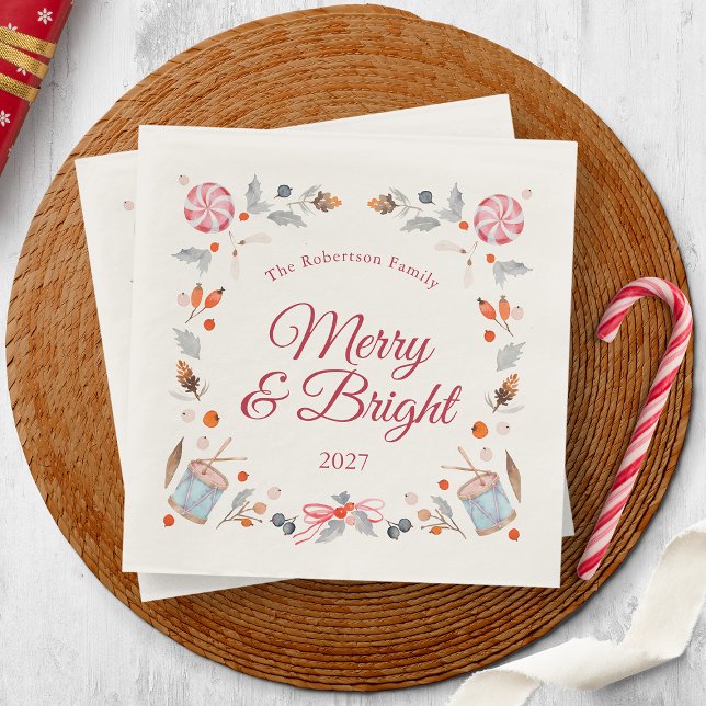 Servilleta De Papel Navidad Alegre y Brillante Vintage Fiesta (Subido por el creador)