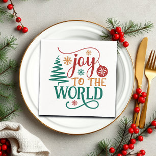 Servilleta De Papel Navidad 'Alegría al mundo' linda