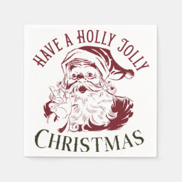 Servilleta De Papel Navidad Antigüita Holly Jolly