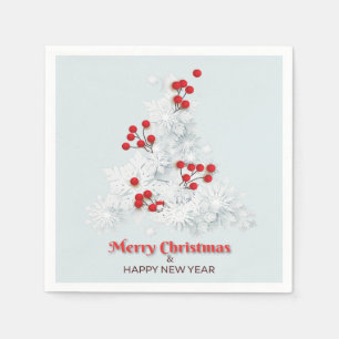 Servilleta De Papel Navidad Blanca 