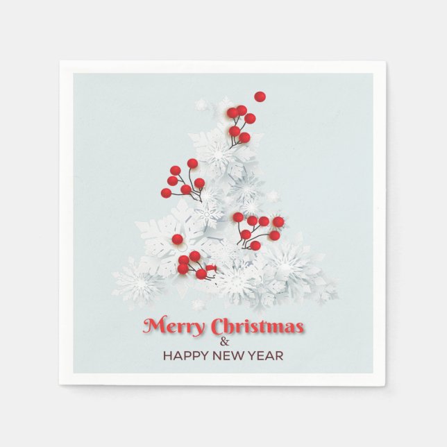 Servilleta De Papel Navidad Blanca  (Anverso)