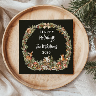 Servilleta De Papel Navidad caprichosa de cuento de hadas del bosque